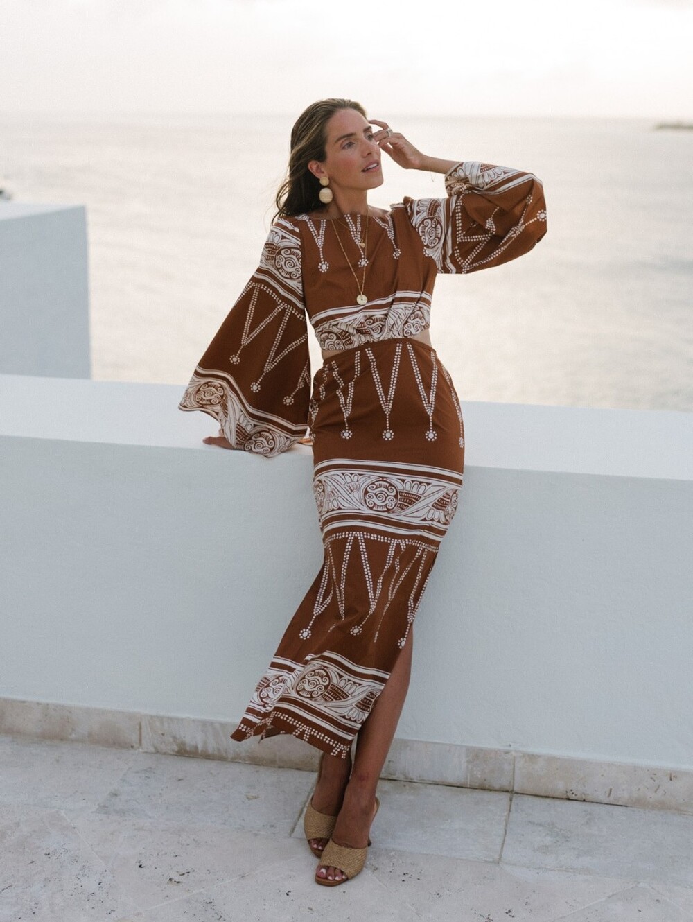 NWT Johanna Ortiz Underwater Sanctuary Cotton Midi Dress size Large